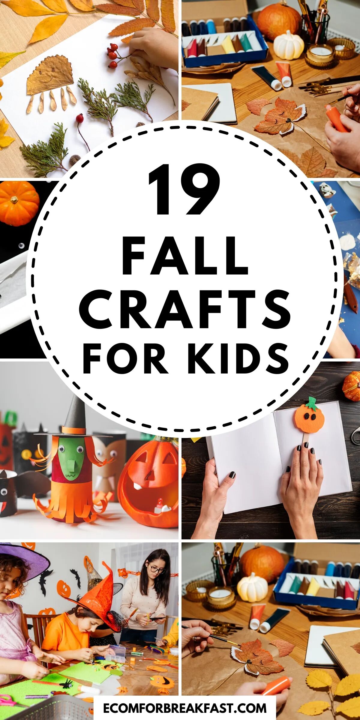 fall crafts for kids featured image