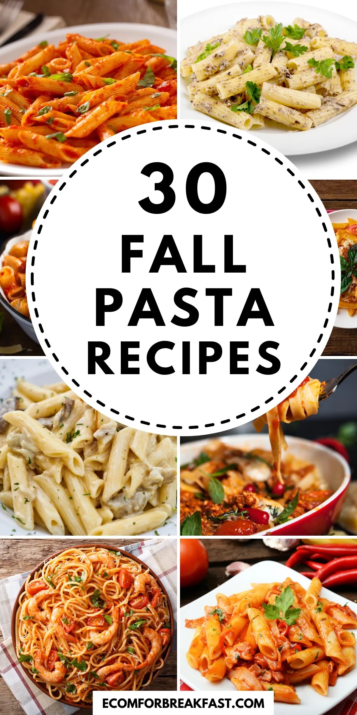 fall pasta recipes featured image