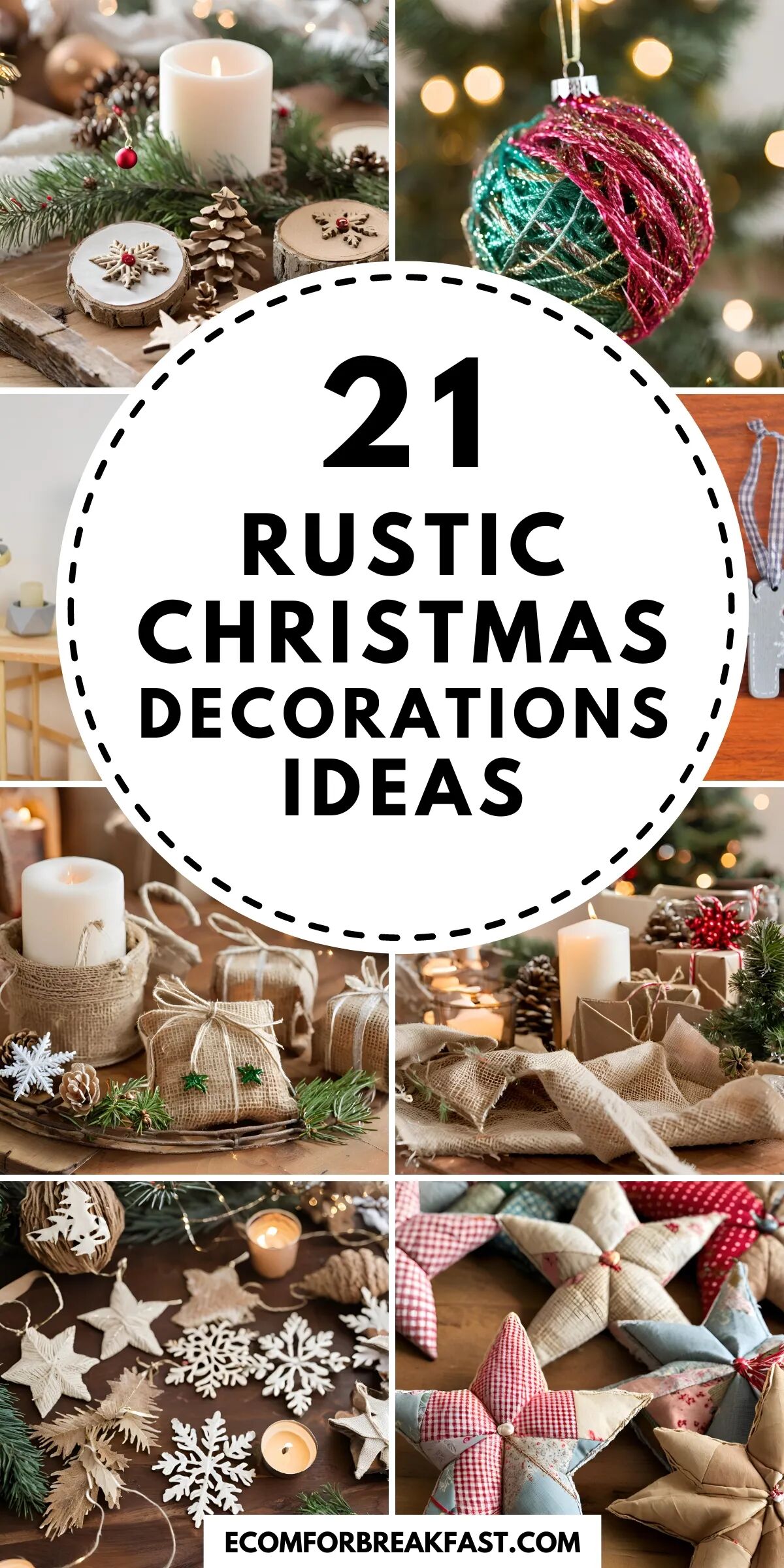 rustic christmas decorations featured image